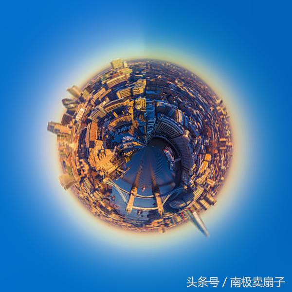 用photoshop的濾鏡功能打造城市的透視球體 M頭條